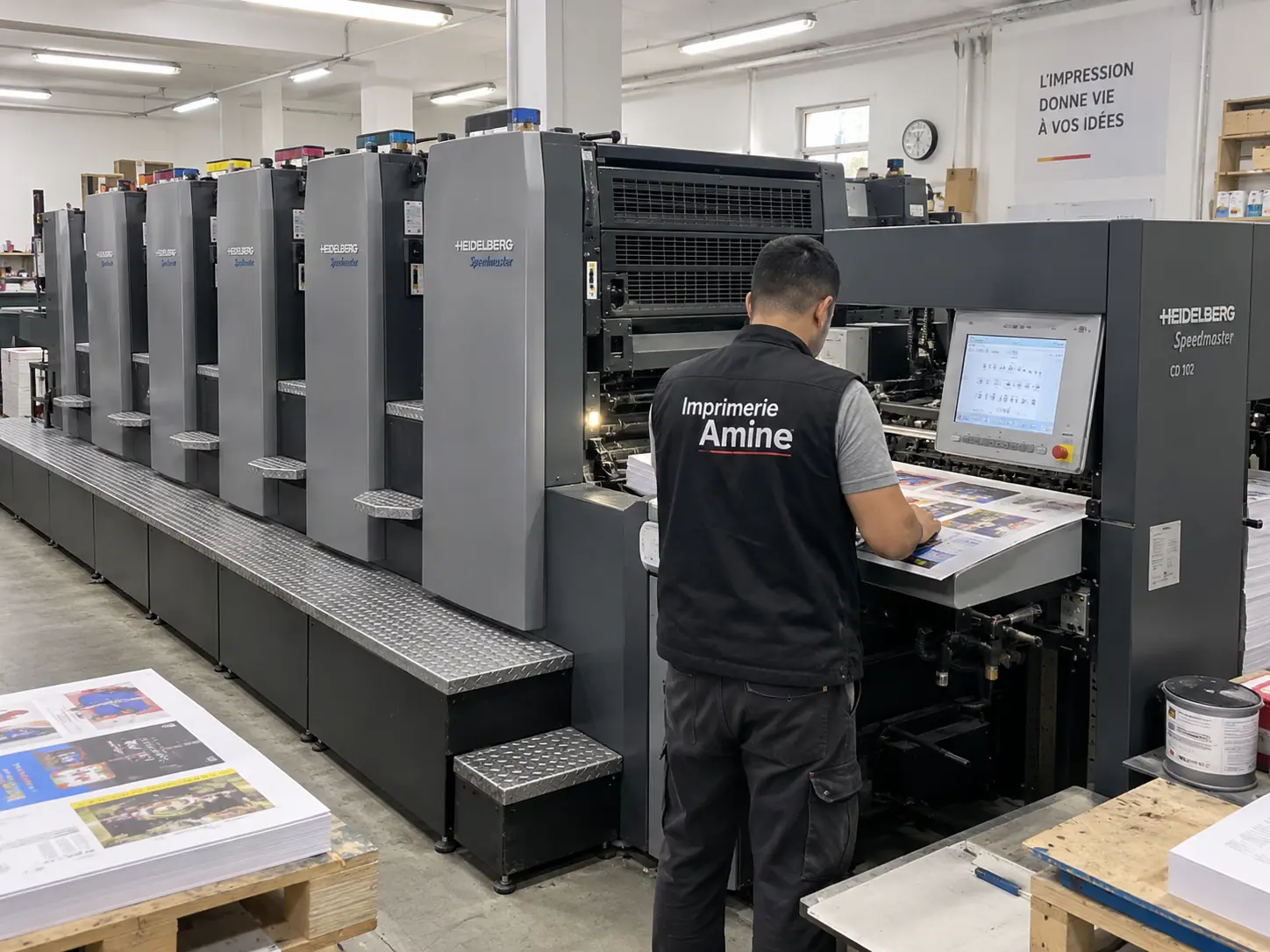 Presse Heidelberg Speedmaster pour l’impression offset