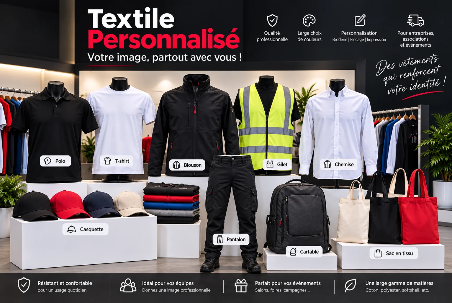 Textile publicitaire personnalisé